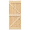 Porte coulissante avec kit de quincaillerie 90x210cm Pin massif 