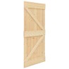 Porte coulissante avec kit de quincaillerie 90x210cm Pin massif 