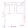 Tête de lit métal noir 75 cm 