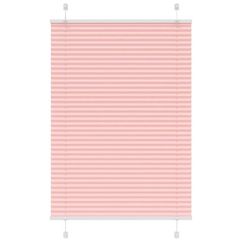 Store plissé rose 95x100 cm largeur du tissu 94,4 cm polyester 