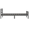 Cadre de lit sans matelas gris bois massif 100x200 cm 