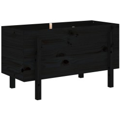 Lit surélevé de jardin noir 101x50x57 cm bois de pin massif 