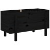 Lit surélevé de jardin noir 101x50x57 cm bois de pin massif 