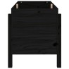 Lit surélevé de jardin noir 101x50x57 cm bois de pin massif 