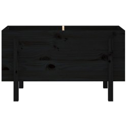 Lit surélevé de jardin noir 101x50x57 cm bois de pin massif 