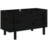 Lit surélevé de jardin noir 101x50x57 cm bois de pin massif 