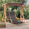 Chaise balançoire avec coussin et auvent bois massif d'épicéa 