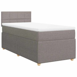 Sommier à lattes de lit avec matelas Taupe 80x200 cm Tissu 
