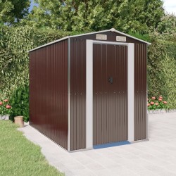 Abri de jardin Marron foncé 192x274x223 cm Acier galvanisé 