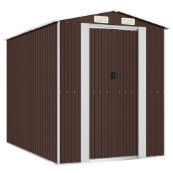 Abri de jardin Marron foncé 192x274x223 cm Acier galvanisé 