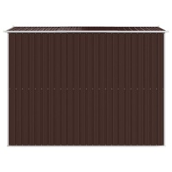 Abri de jardin Marron foncé 192x274x223 cm Acier galvanisé 