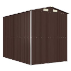 Abri de jardin Marron foncé 192x274x223 cm Acier galvanisé 