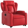 Fauteuil inclinable électrique rouge similicuir 