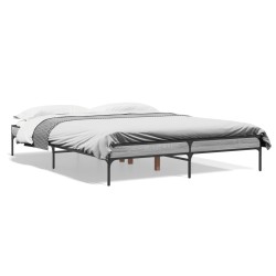 Cadre de lit sans matelas sonoma gris 160x200 cm 