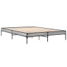 Cadre de lit sans matelas sonoma gris 160x200 cm 