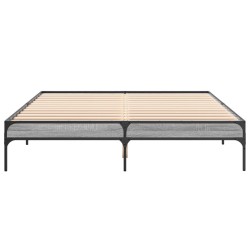 Cadre de lit sans matelas sonoma gris 160x200 cm 
