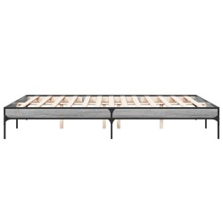Cadre de lit sans matelas sonoma gris 160x200 cm 