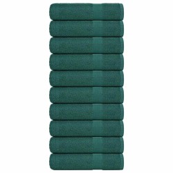 Serviettes de bain 10 pcs vert 100x150 cm 360 g/m² 100% coton 