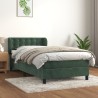 Sommier à lattes de lit avec matelas Vert foncé 100x200 cm 