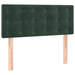 Sommier à lattes de lit avec matelas Vert foncé 100x200 cm 