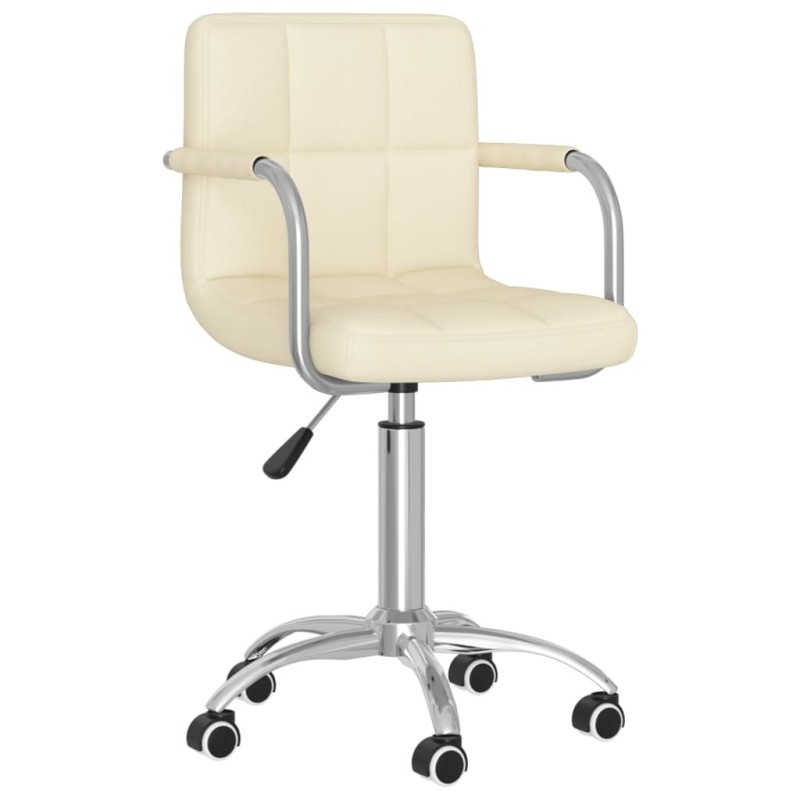 Chaise pivotante de salle à manger Crème Tissu Chaise pivotante de salle à manger Crème Tissu