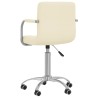 Chaise pivotante de salle à manger Crème Tissu 