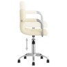 Chaise pivotante de salle à manger Crème Tissu 
