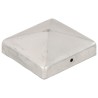 Bouchons de poteau de clôture 6 pcs Métal galvanisé 91x91 mm 