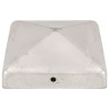 Bouchons de poteau de clôture 6 pcs Métal galvanisé 91x91 mm 