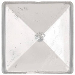 Bouchons de poteau de clôture 6 pcs Métal galvanisé 91x91 mm 