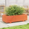 Jardinière cire marron 90x40x26,5 cm bois de pin massif 