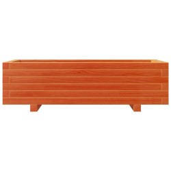Jardinière cire marron 90x40x26,5 cm bois de pin massif 