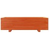 Jardinière cire marron 90x40x26,5 cm bois de pin massif 
