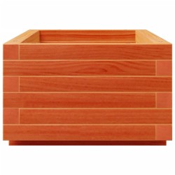 Jardinière cire marron 90x40x26,5 cm bois de pin massif 