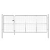 Portal de jardin maille argenté 350x175 cm acier galvanisé 