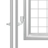 Portal de jardin maille argenté 350x175 cm acier galvanisé 