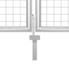 Portal de jardin maille argenté 350x175 cm acier galvanisé 
