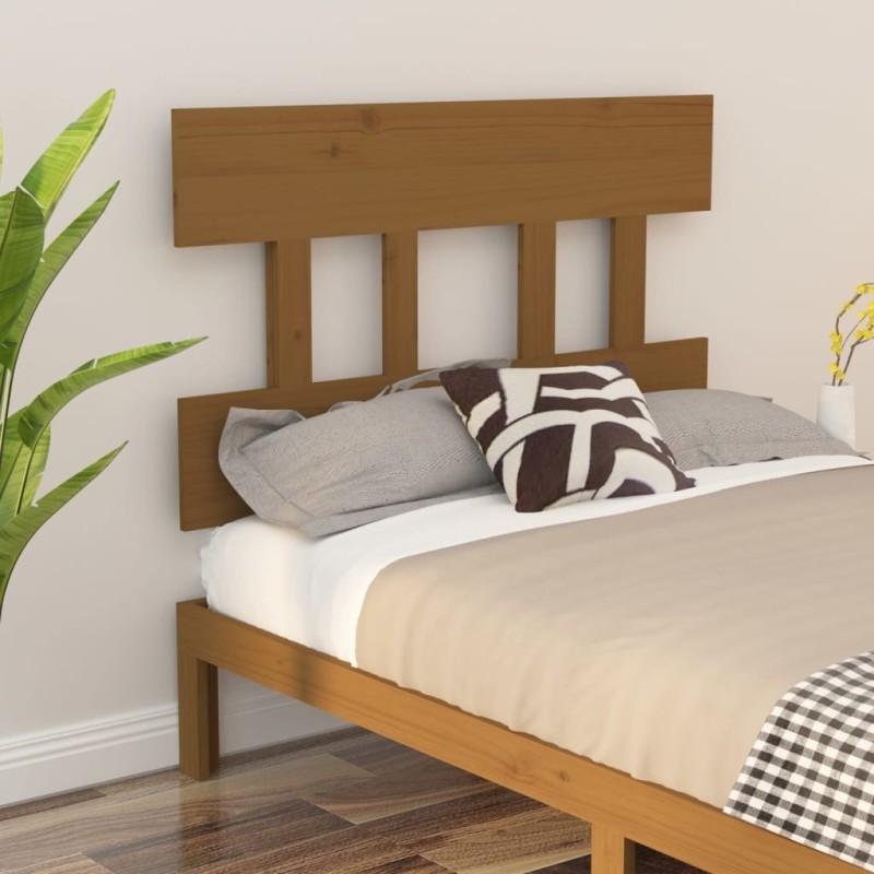 Tête de lit Marron miel 103,5x3x81 cm Bois massif de pin Tête de lit Marron miel 103,5x3x81 cm Bois massif de pin