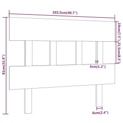 Tête de lit Marron miel 103,5x3x81 cm Bois massif de pin 