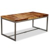 Table à manger Bois massif et acier 180 cm 