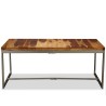 Table à manger Bois massif et acier 180 cm 