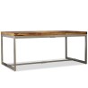 Table à manger Bois massif et acier 180 cm 