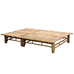 Chaise longue pour 2 personnes avec coussins Bambou 