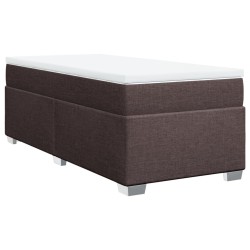 Sommier à lattes de lit avec matelas Marron foncé 90x190 cm 