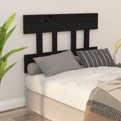 Tête de lit Noir 103,5x3x81 cm Bois massif de pin 