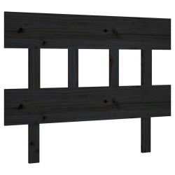 Tête de lit Noir 103,5x3x81 cm Bois massif de pin 