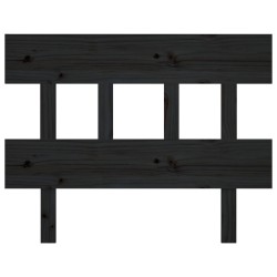 Tête de lit Noir 103,5x3x81 cm Bois massif de pin 