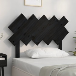 Tête de lit Noir 104x3x80,5 cm Bois massif de pin 