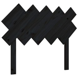 Tête de lit Noir 104x3x80,5 cm Bois massif de pin 