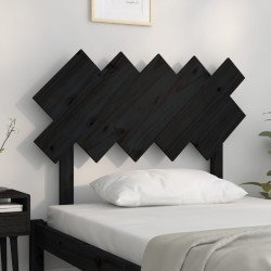 Tête de lit Noir 104x3x80,5 cm Bois massif de pin 